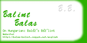 balint balas business card